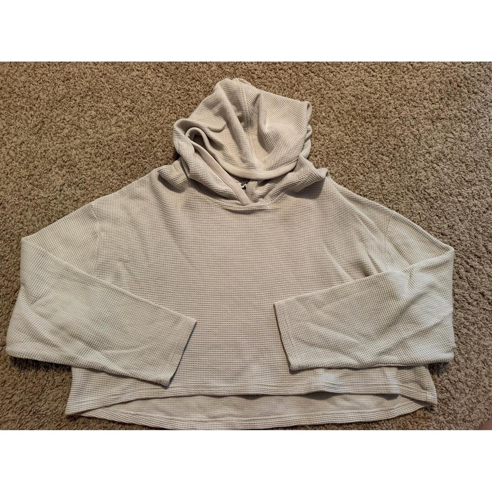 Crop Athleta Tranquil Waffle knit hoodie